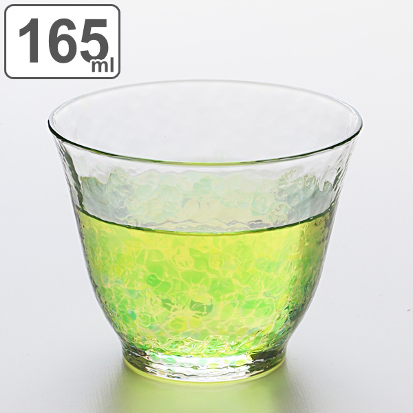 冷茶グラス 165ml 水の彩 森の彩 クリスタルガラス ファインクリスタル ガラス コップ 日本製 （ 食洗機対応 煎茶グラス 湯呑 ガラス製
