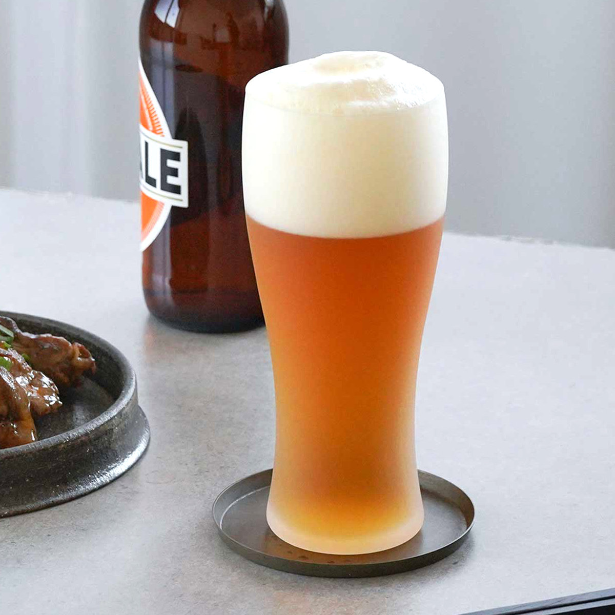 ビアグラス 360ml 泡立つビヤグラス タンブラー ( ガラス 日本製 食洗機対応 ビヤグラス おしゃれ グラス コップ カップ ボックス入り プレゼント 贈り物 泡 ビール アルコール お酒 晩酌 シンプル クリア 透明 )