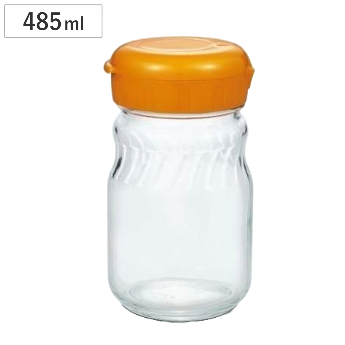 保存瓶 2WAYポット 485ml ( ガラス 注ぎ口付き 日本製 びん ビン 瓶 果実酒ビン 果実酒びん 果実酒 保存びん 保存ビン フルーツシロップ 小分け ガラス瓶 ガラスびん ガラス保存容器 ガラス容器 注ぎ口 ) 【グリーン】