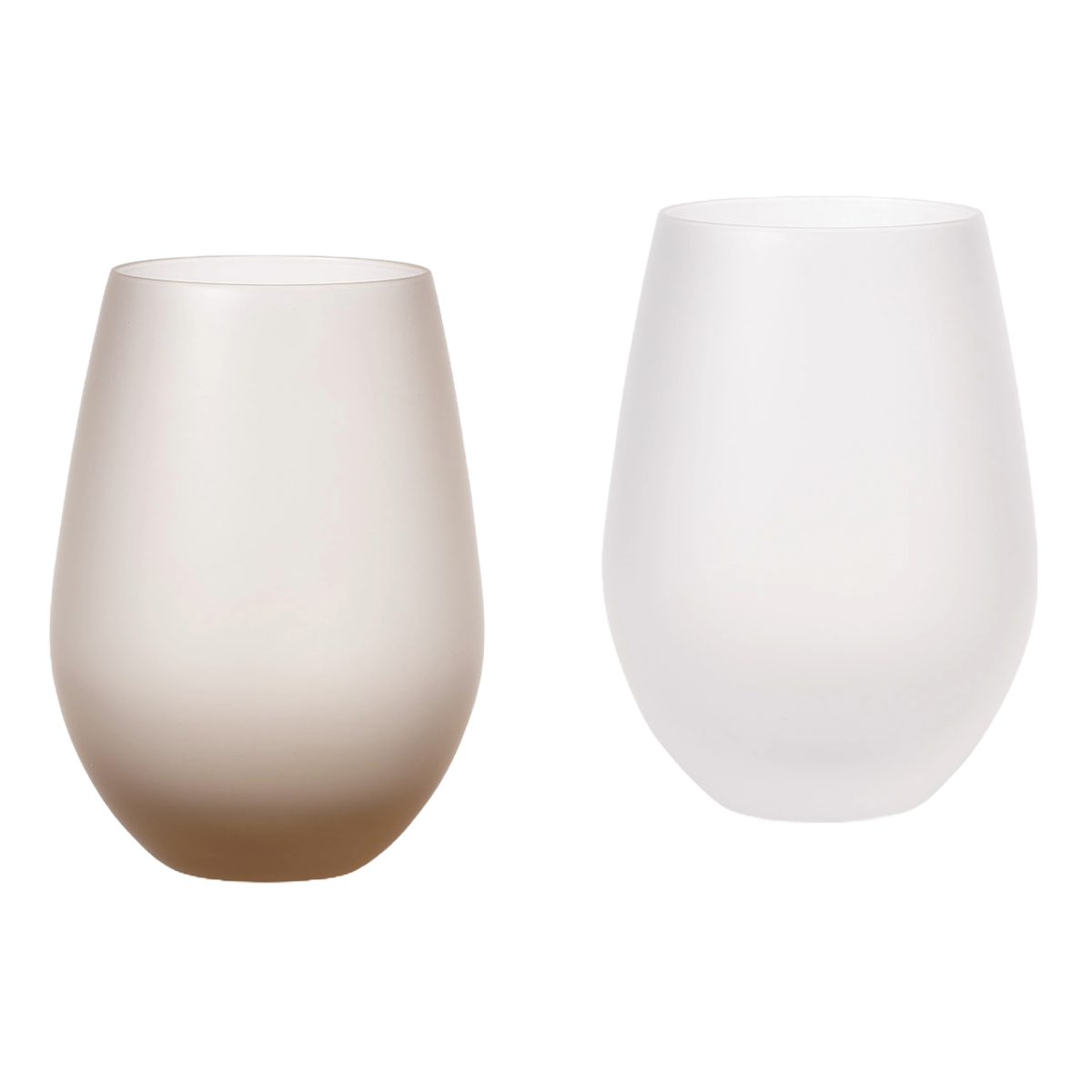 タンブラー 360ml フロスティ ペアタンブラー 2個入 ( グラス コップ ペア ペアグラス 日本製 食洗機対応 ガラス おしゃれ かわいい シンプル ) 【ブラウン×ホワイト】 ブラウン×ホワイト