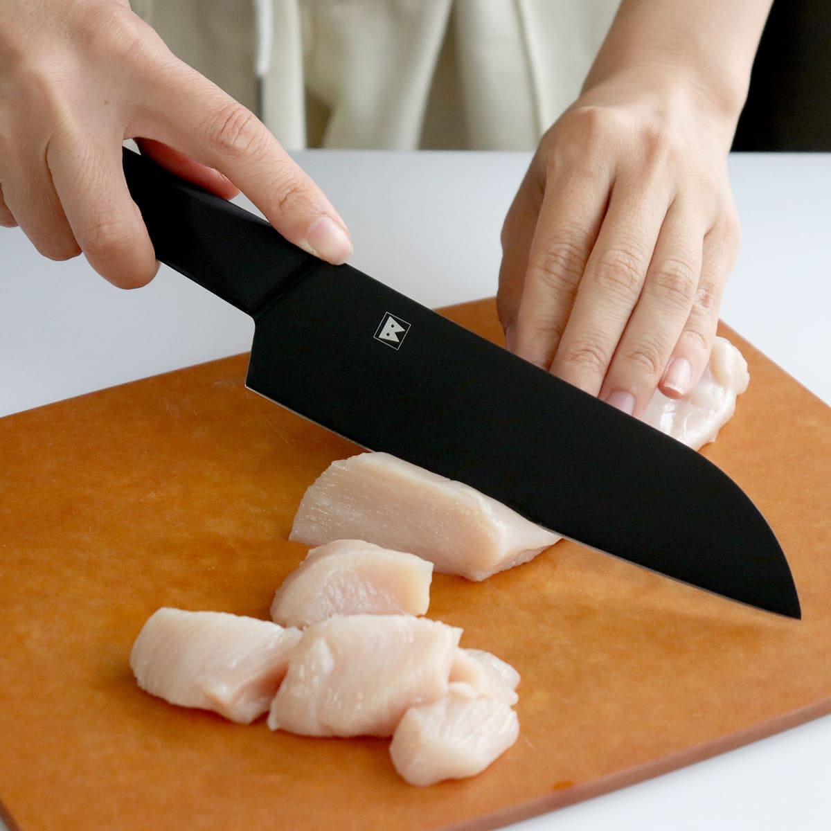 三徳包丁 牛刀 ペティナイフ 3点セット バイアキッチンブラック ( 包丁 セット 刃渡り 17cm 18cm 13.5cm 黒 ブラック ステンレス製 料理包丁 ナイフ ほうちょう 庖丁 三徳庖丁 牛刀庖丁 シェフナイフ 果物包丁 キッチンナイフ )