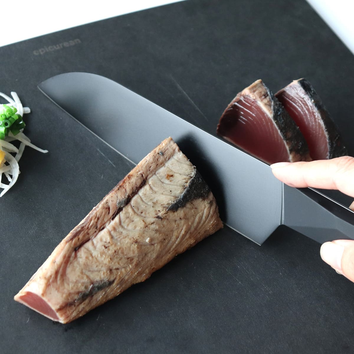 三徳包丁 牛刀 ペティナイフ 3点セット バイアキッチンブラック ( 包丁 セット 刃渡り 17cm 18cm 13.5cm 黒 ブラック ステンレス製 料理包丁 ナイフ ほうちょう 庖丁 三徳庖丁 牛刀庖丁 シェフナイフ 果物包丁 キッチンナイフ )