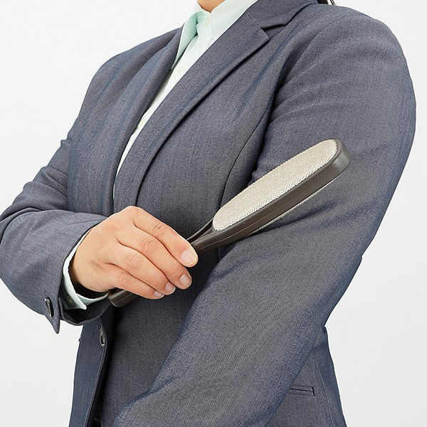 洋服ブラシ ブラシ クリーンブラシスリムダブル ( エチケット 洋服 ホコリ取りブラシ 洋服用ゴミ取り 衣類 ほこり 糸くず 髪の毛 掃除 お手入れ シンプル スリム プレゼント ギフト 父の日 母の日 )