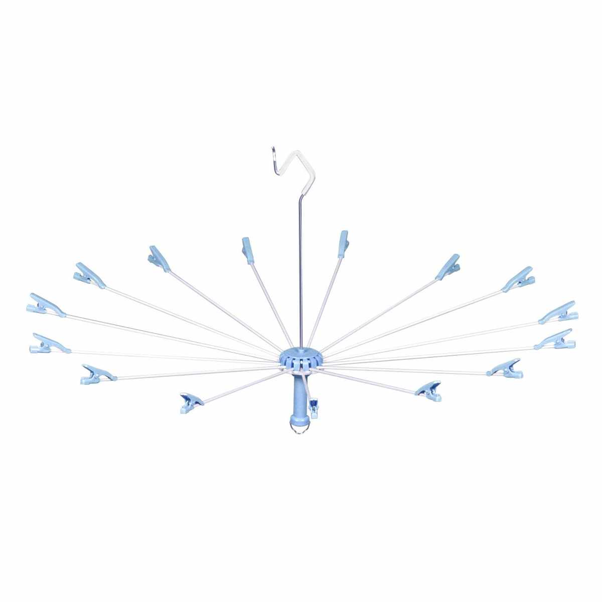 洗濯ハンガー タオルハンガー パラソルハンガー 15枚掛け ( タコ足ハンガー タオル干し 15ピンチ 物干しハンガー クリップ付き パラソル グリップ式 洗濯物干し たこ足 タオル 15枚 折りたたみ コンパクト 収納 )