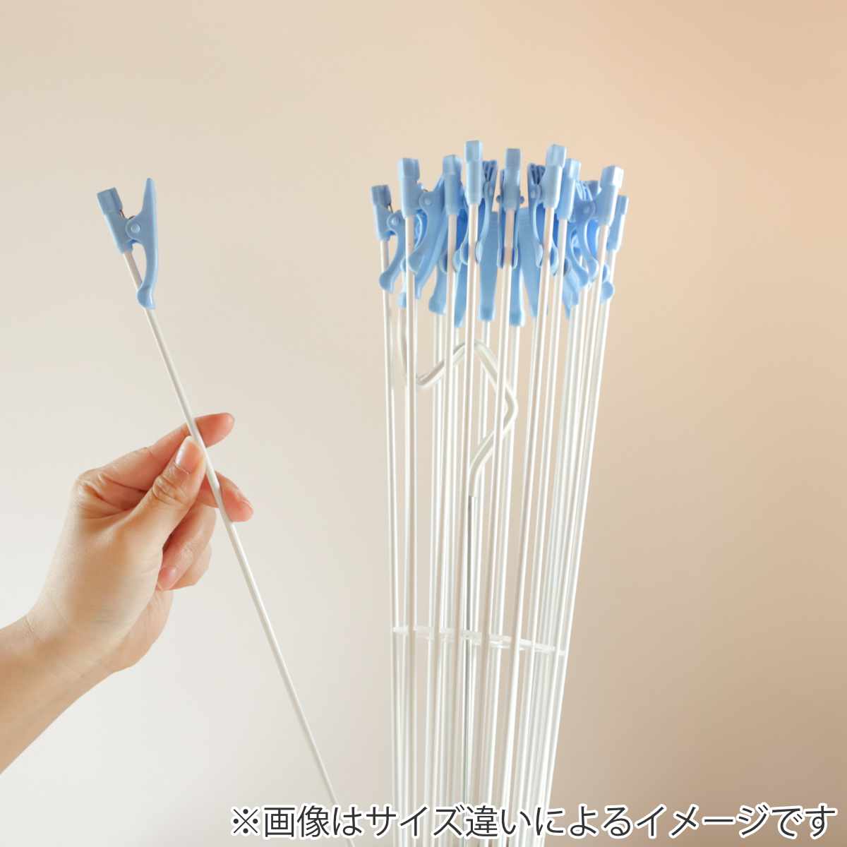 洗濯ハンガー タオルハンガー パラソルハンガー 15枚掛け ( タコ足ハンガー タオル干し 15ピンチ 物干しハンガー クリップ付き パラソル グリップ式 洗濯物干し たこ足 タオル 15枚 折りたたみ コンパクト 収納 )