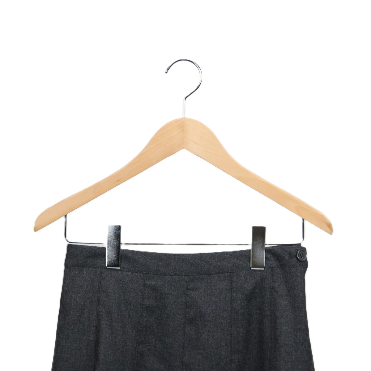 ハンガー 木製ハンガー クリップ付 5本組 ( スーツハンガー 木製 5本セット クリップ付き 滑り止め 薄型 フォーマルハンガー 洋服ハンガー 5本 ボトム用 クリップ 天然木 回転フック ) 【クリア】 クリア