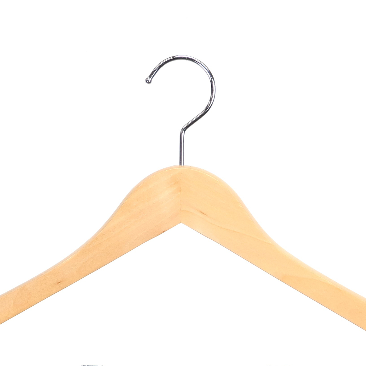 ハンガー 木製ハンガー クリップ付 5本組 ( スーツハンガー 木製 5本セット クリップ付き 滑り止め 薄型 フォーマルハンガー 洋服ハンガー 5本 ボトム用 クリップ 天然木 回転フック ) 【クリア】 クリア