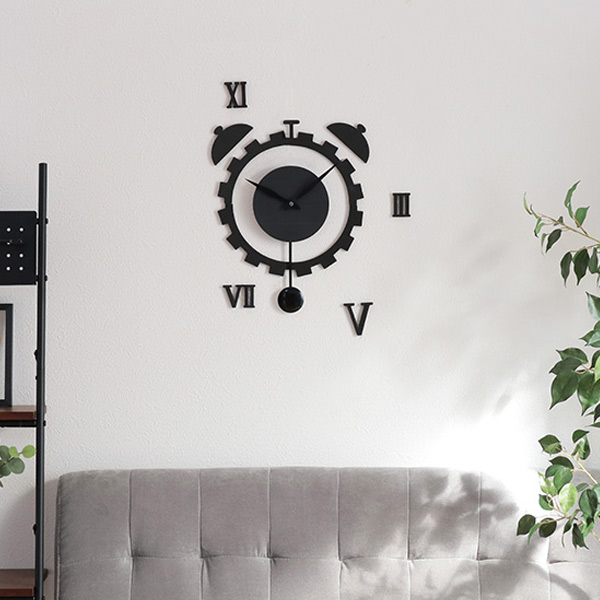 時計 掛け時計 DIY CLOCK ブラック ウォールクロック アナログ