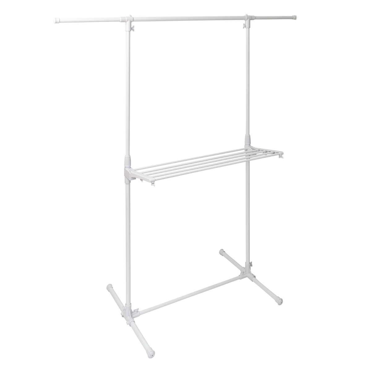 物干しスタンド 洗濯物干し 伸縮式物干し H型 タオルバー付き ( 物干し スタンド 伸縮式 室内物干し 折り畳み 物干し台 タオル干し 5枚 室内用物干し 大容量 組み立て簡単 タオルバー付 布団干し コンパクト 収納 ホワイト )
