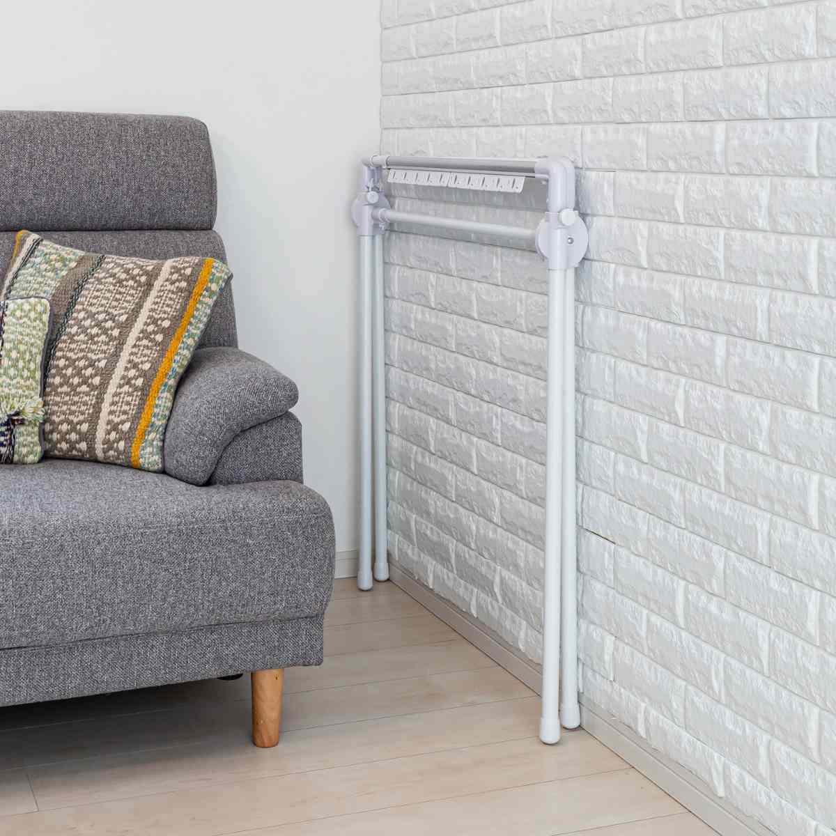 物干し 室内物干し 布団干し 伸縮式 X型 幅 98~148cm ( 物干しスタンド 伸縮 ハンガーホルダー付き 折り畳み 室内用物干し 大容量 組み立て簡単 コンパクト 収納 ホワイト )