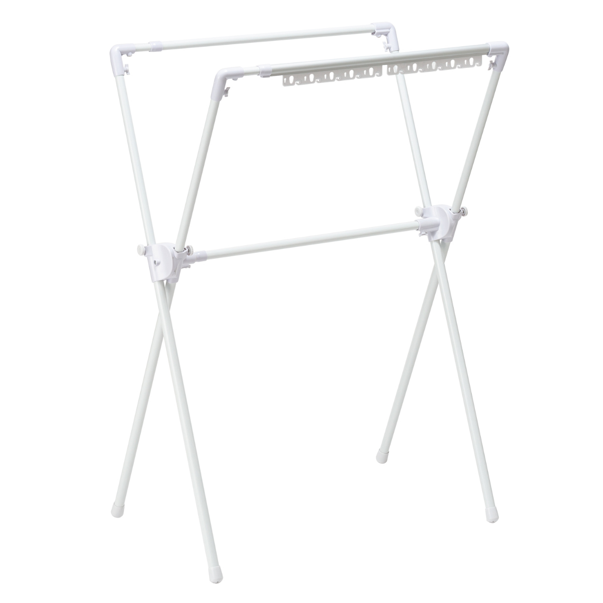 物干し 室内物干し 布団干し 伸縮式 X型 幅 98~148cm ( 物干しスタンド 伸縮 ハンガーホルダー付き 折り畳み 室内用物干し 大容量 組み立て簡単 コンパクト 収納 ホワイト )
