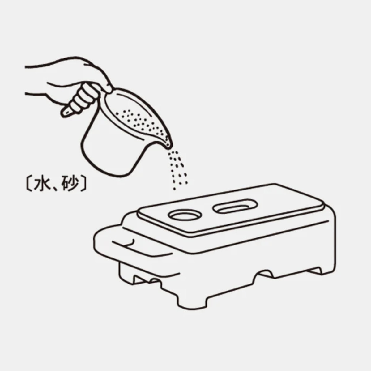 ブロー 重し 物干し台用 ( おもし ものほし台用 重り 1個 物干し台 転倒防止 重石 水 砂 固定 シェード 日よけ ウエイト 底面 くぼみ付き )