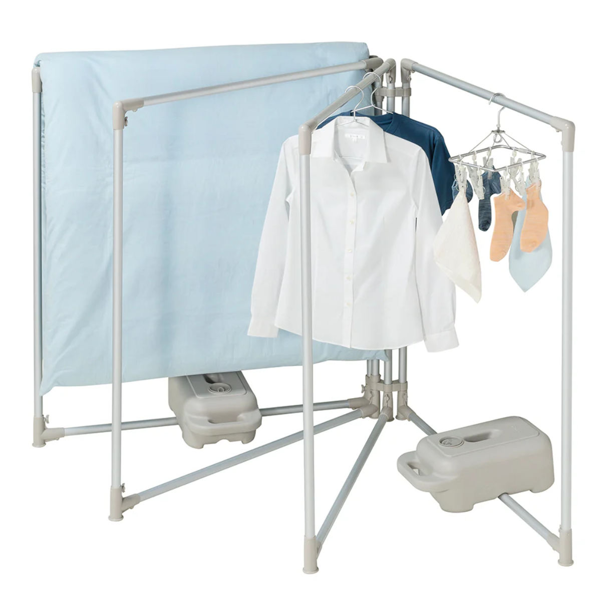 ブロー 重し 物干し台用 ( おもし ものほし台用 重り 1個 物干し台 転倒防止 重石 水 砂 固定 シェード 日よけ ウエイト 底面 くぼみ付き )