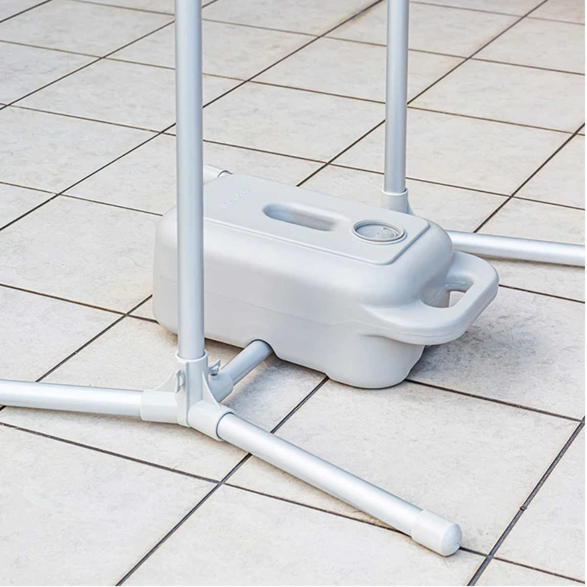 ブロー 重し 物干し台用 ( おもし ものほし台用 重り 1個 物干し台 転倒防止 重石 水 砂 固定 シェード 日よけ ウエイト 底面 くぼみ付き )