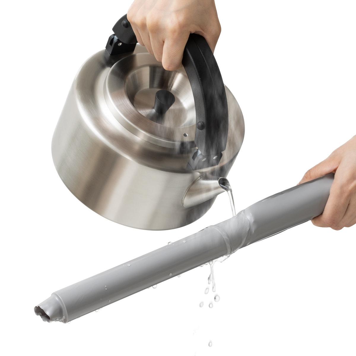 竿チューブ 物干し竿 カバー 直径 2.6~3.2cm 用 ( 物干し竿カバー 補修用 2.6~3.2 対応 竿用チューブ 日本製 竿カバー 熱湯 収縮 洗濯用品 ほうきの柄 サビ 劣化 防止 4mまで )