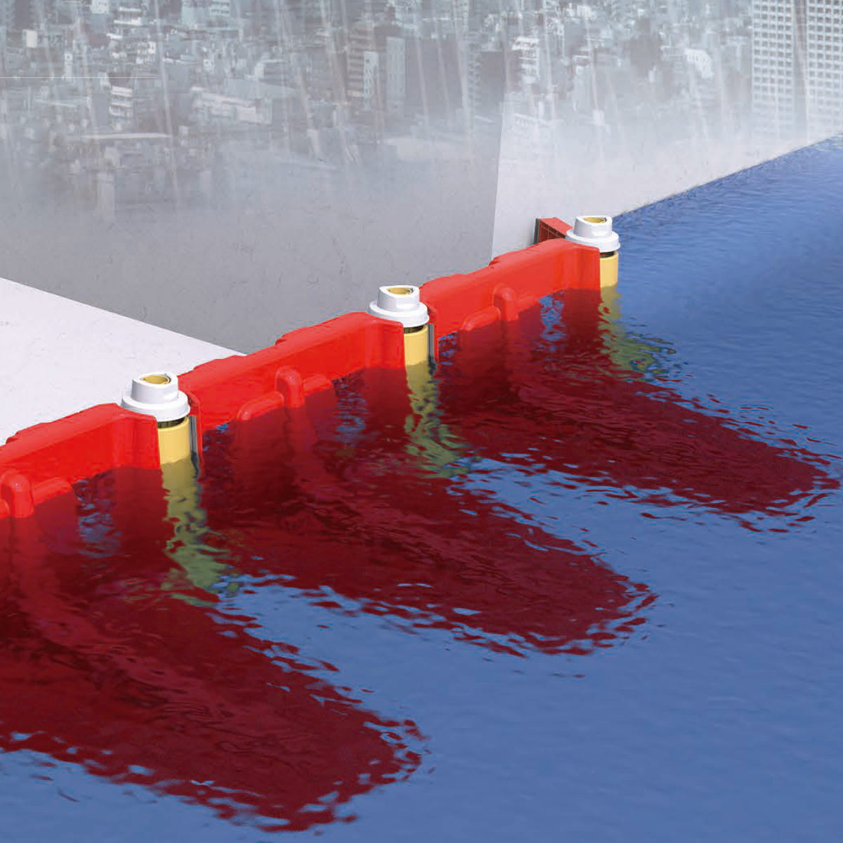 プラバリア 連結パーツ ( 法人限定 防水壁 パーツ 部品 止水シート用 1.6kg 軽量 連結可能 角度調整 簡単 設置 止水 浸水対策 備え 防災 水害 津波 会社 避難所 緊急用 止水材 非常時 自動ドア シャッター 防災グッズ コンパクト )