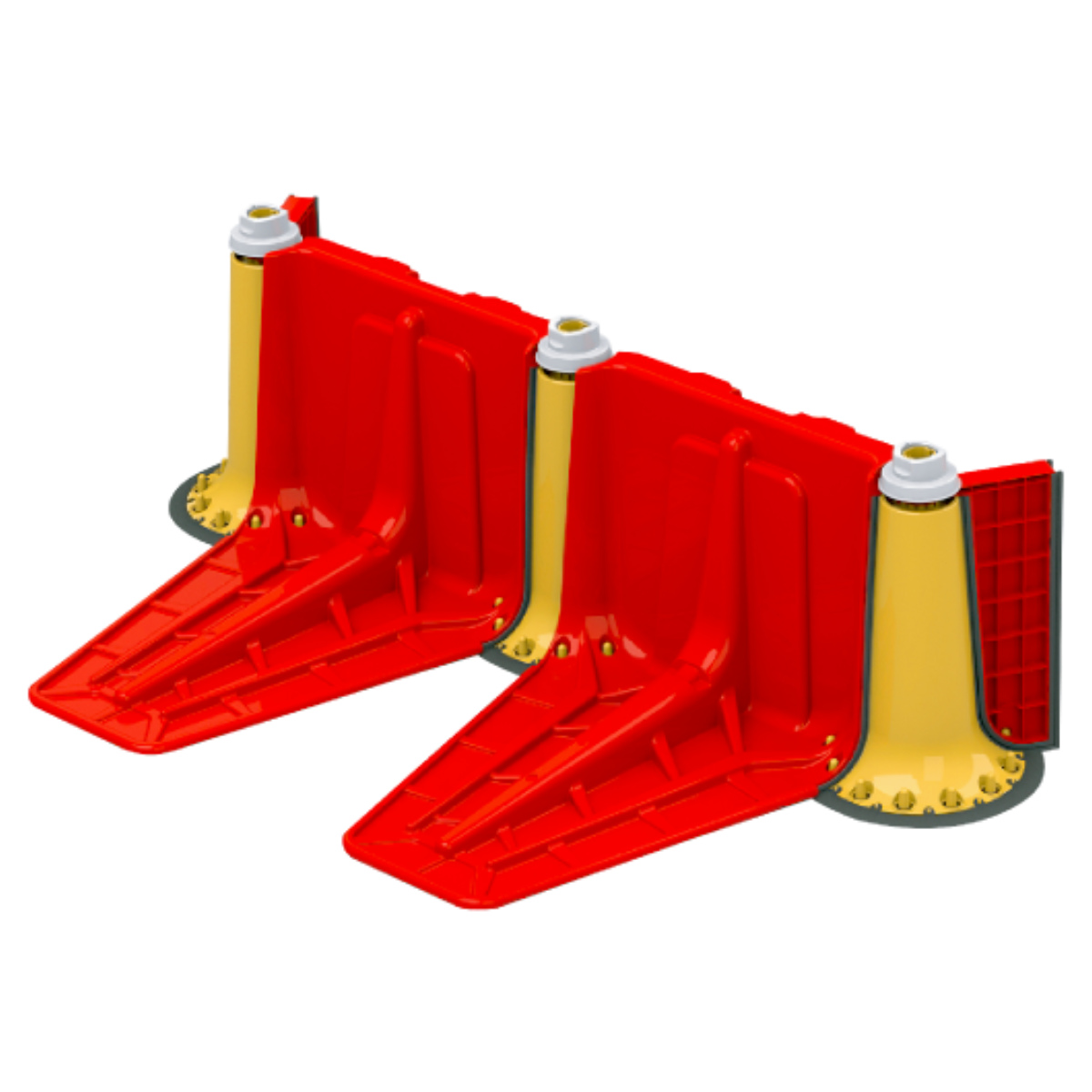 プラバリア エンドパーツ ( 法人限定 防水壁 パーツ 部品 止水シート用 1kg 軽量 連結可能 角度調整 簡単 設置 止水 浸水対策 備え 防災 水害 津波 会社 避難所 緊急用 止水材 非常時 自動ドア シャッター 防災グッズ コンパクト )