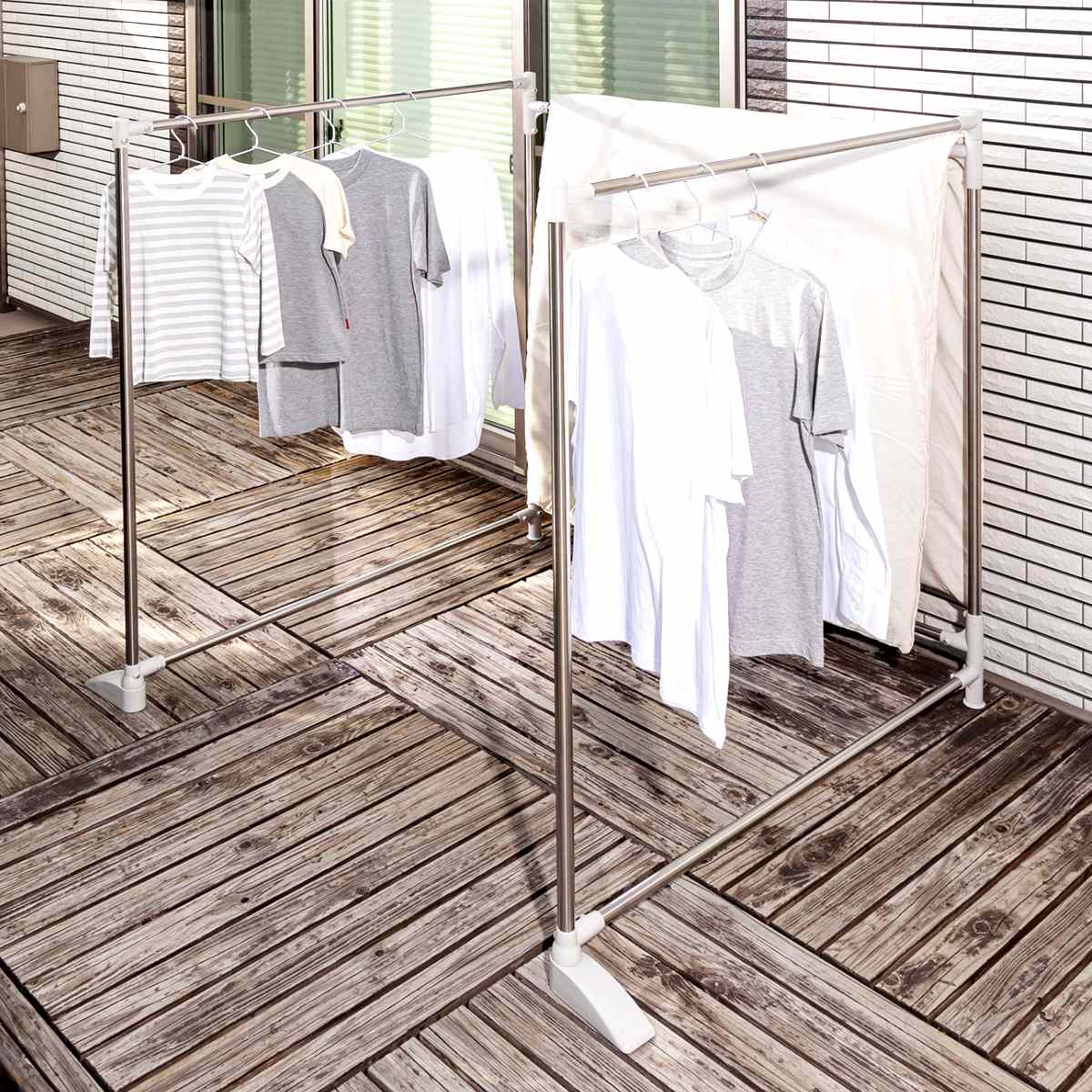 物干し 布団干し 洗濯物干し 折りたたみ ステンクラー ( 室内物干し 3連 洗濯 布団 ハンガー 室内 コンパクト 軽量 室内干し 部屋干し 洗濯物 スタンド 省スペース 折り畳み 洗濯用品 )