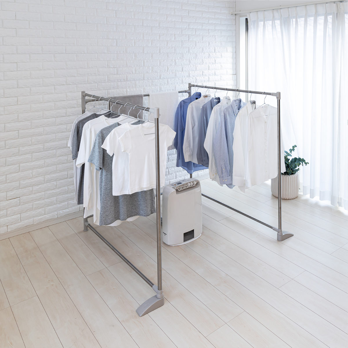 物干し 布団干し 洗濯物干し 折りたたみ ステンクラー ( 室内物干し 3連 洗濯 布団 ハンガー 室内 コンパクト 軽量 室内干し 部屋干し 洗濯物 スタンド 省スペース 折り畳み 洗濯用品 )