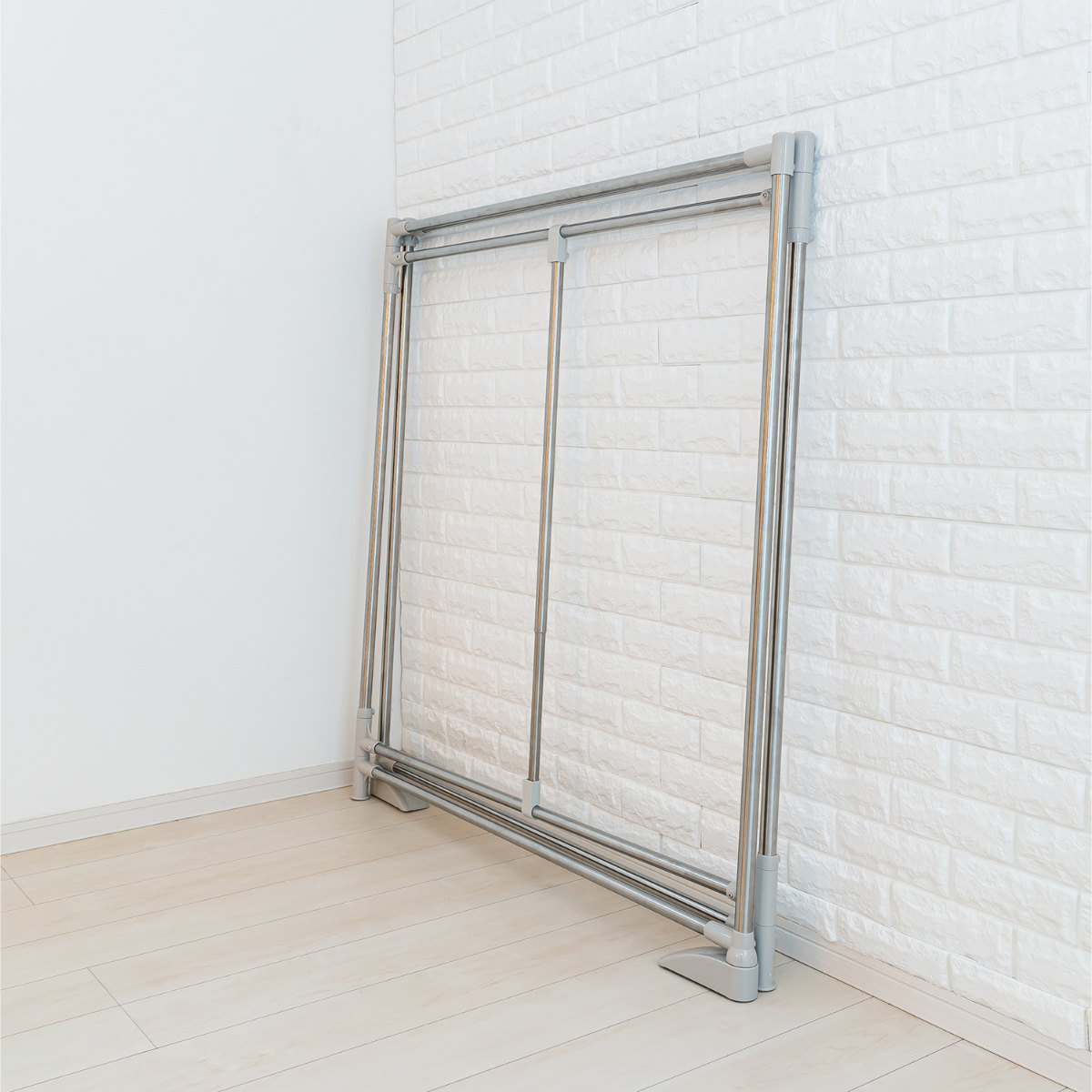 物干し 布団干し 洗濯物干し 専用伸縮竿付 折りたたみ ステンクラー ( 室内物干し 3連 伸縮竿 洗濯 布団 ハンガー 室内 コンパクト 軽量 室内干し 部屋干し 洗濯物 スタンド 省スペース 折り畳み 洗濯用品 )