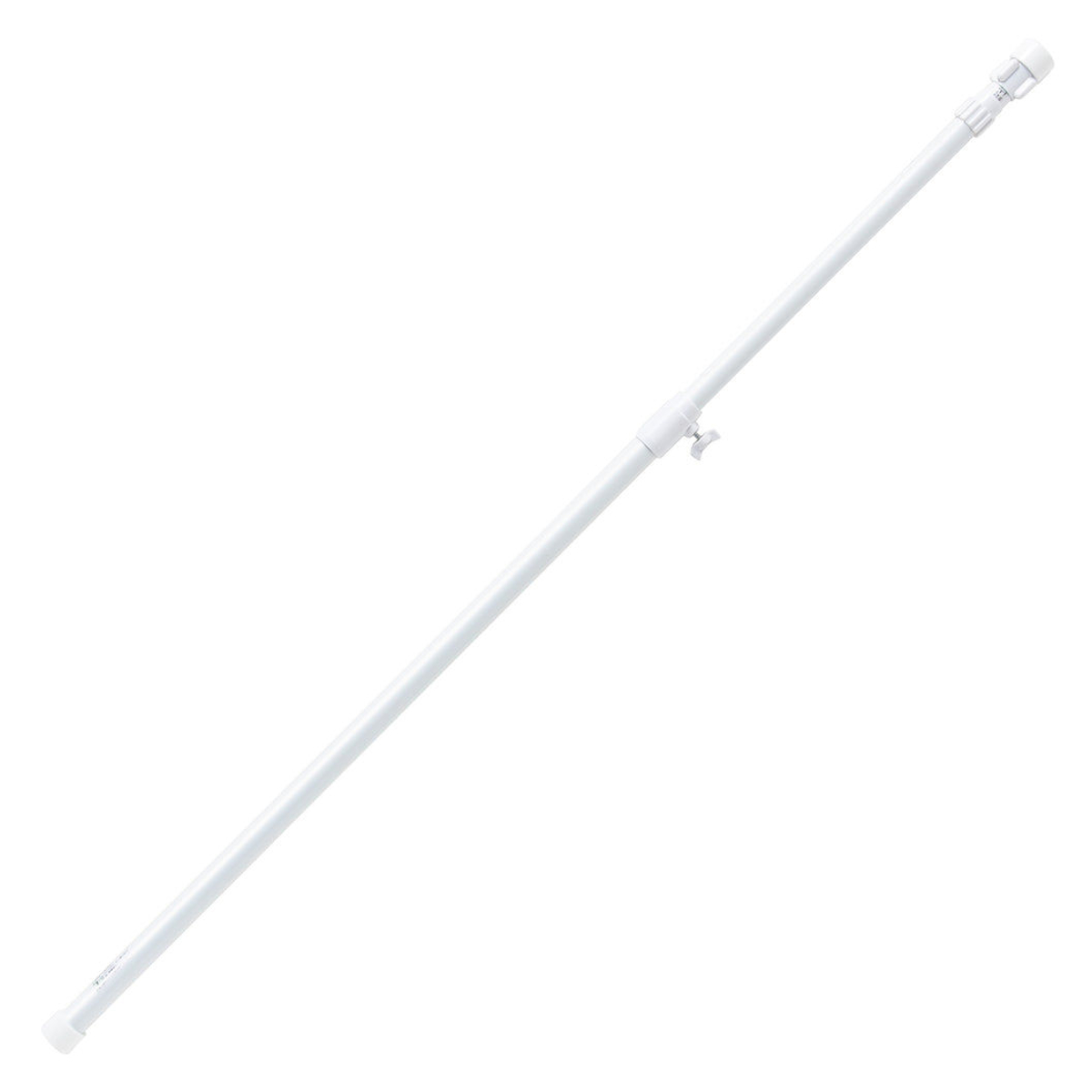 つっぱり棒 幅77~130cm リビングポール ( 収納 隙間収納 すき間 耐荷重6~10kg つっぱり 棒 仕切り ポール 伸縮棒 突っ張り キッチン 玄関 洗面所 すきま収納 物干し竿 洋服掛け バネ式 ホワイト 白 )