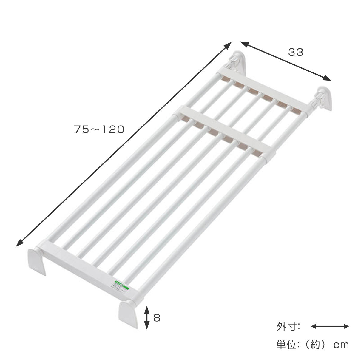 つっぱり棚 伸縮棚 幅約75~120cm M 超強力マルチラック ( 棚 ラック 突っぱり 突っぱり棚 収納 奥行33cm 超強力 強力 突っ張り 伸縮 小物置き 押し入れ つっぱり 耐荷重40~60kg クローゼット )