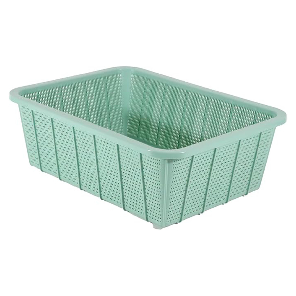 角カゴ 深型 大 幅48cm 収納 バスケット ( 収納ケース ケース 小物収納 プラスチック かご カゴ ストッカー 積み重ね 小物入れ 小物 通気性 日本製 リビング キッチン ランドリー ストック 水回り スタッキング 省スペース )