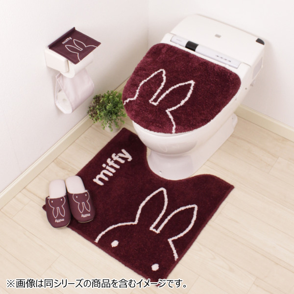 トイレマット 58 60cm ミッフィー ステアミッフィートイレマット Dickbruna 新着セール トイレ マット かわいい アイボリー トイレ用 マット ふわふわ ブルーナ キャラクター Miffy 60 滑りにくい トイレ用品 すべり止め 足元マット単品