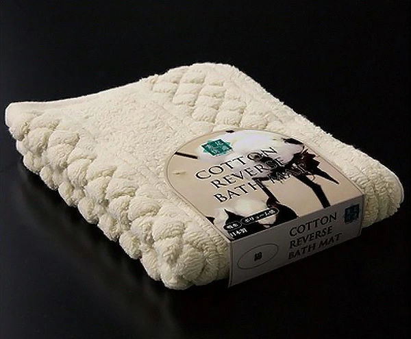 バスマット マット 吸水 素足快適 コットンリバース バス・洗面マット 約48×65cm 綿 コットン 日本製 国産 ( 風呂マット お風呂マット 足ふきマット 足拭きマット 浴室マット リバーシブル 48×65 48cm 65cm バス 風呂 バスグッズ )