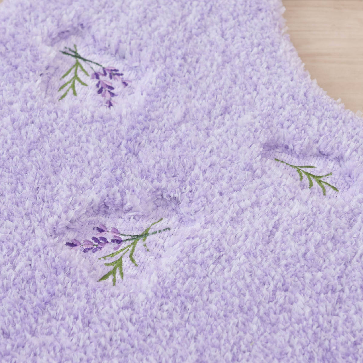 トイレマット yorisou 約80×60cm ( トイレ マット 足元マット ロング すべり止め 洗える 花 刺繍 トイレタリー 滑り止め ロングタイプ 洗濯可 80×60 花柄 イエロー ラベンダー ) 【イエロー】 イエロー