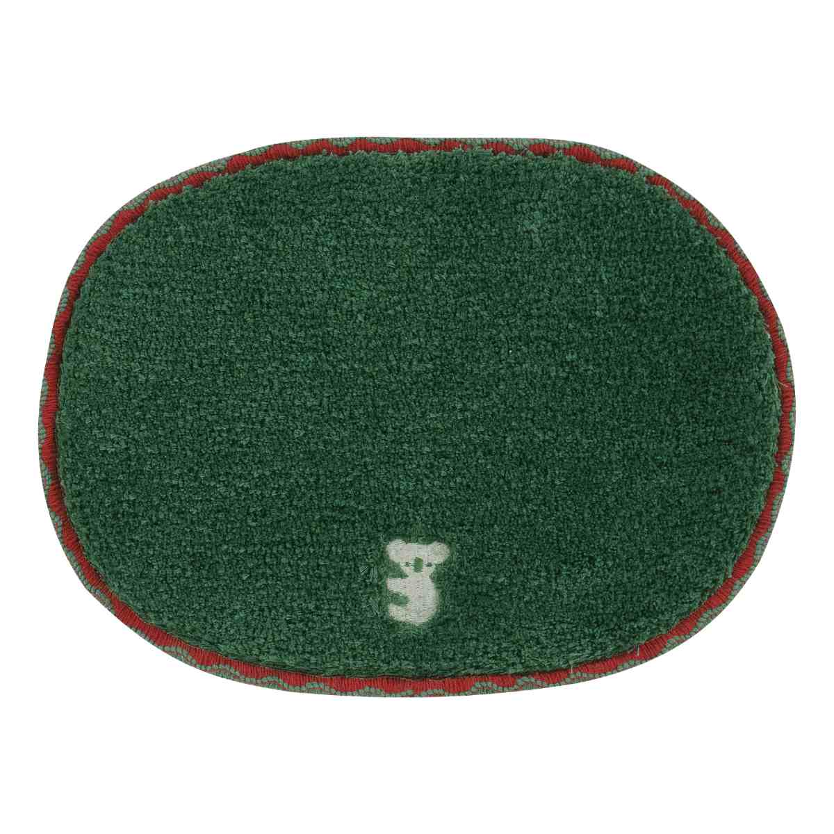 ミニマット Pce 動物 約23×30cm チェアパッド ( マット 小さめ ハンドメイド 幅30cm 卓上 コンパクト ラグ 敷き物 インテリア おしゃれ 楕円 刺繍 ループ付き 吊り下げ 雑貨 ) 【トナカイ】 トナカイ