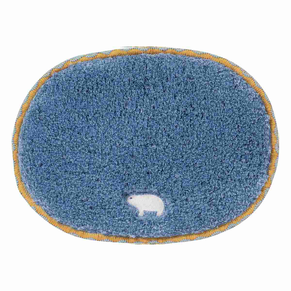 ミニマット Pce 動物 約23×30cm チェアパッド ( マット 小さめ ハンドメイド 幅30cm 卓上 コンパクト ラグ 敷き物 インテリア おしゃれ 楕円 刺繍 ループ付き 吊り下げ 雑貨 ) 【トナカイ】 トナカイ