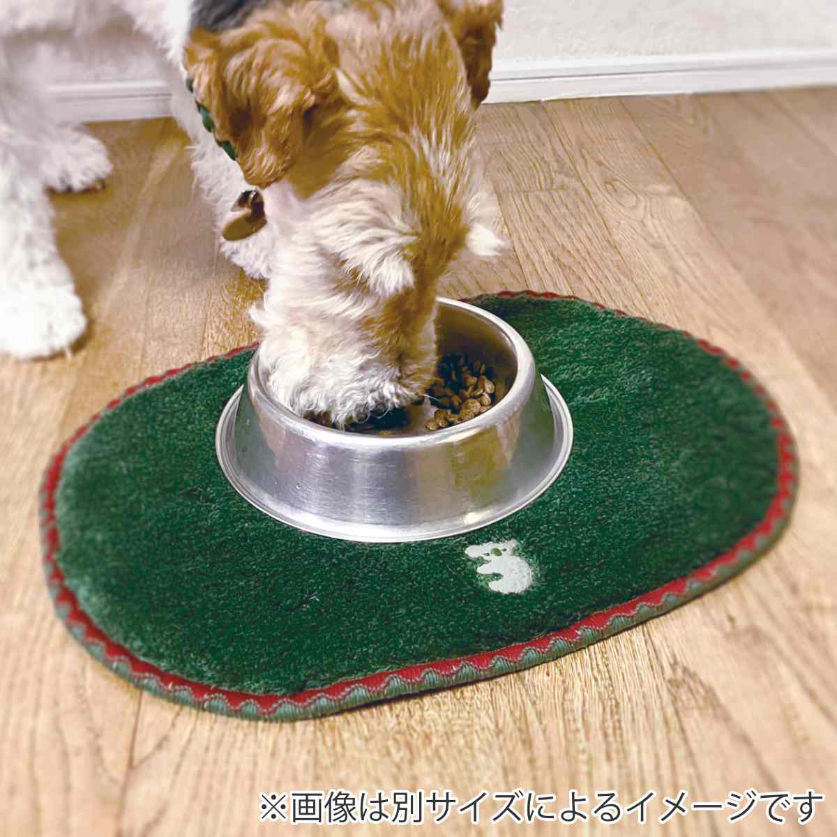 ミニマット Pce 動物 約23×30cm チェアパッド ( マット 小さめ ハンドメイド 幅30cm 卓上 コンパクト ラグ 敷き物 インテリア おしゃれ 楕円 刺繍 ループ付き 吊り下げ 雑貨 ) 【トナカイ】 トナカイ