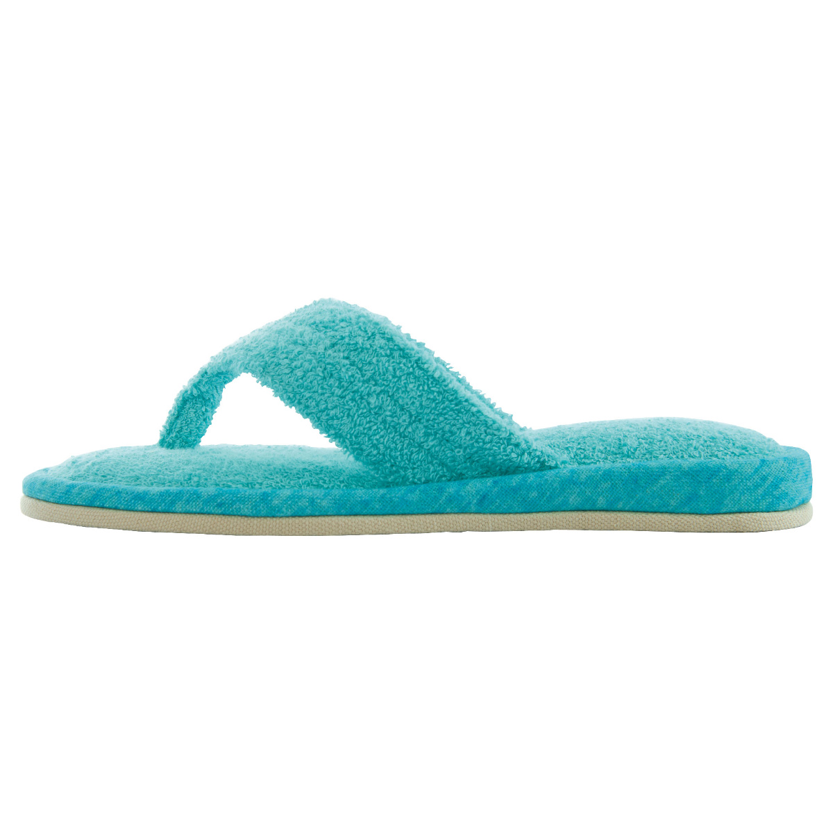 スリッパ モラ 鼻緒スリッパ 4サイズ 21.0~28.0cm ( 洗える 夏用 湯上がり 鼻緒付き タオル地 洗濯機 ルームシューズ 室内履き サンダル 丸洗い 滑り止め 低反発 お風呂上り 綿 レディース メンズ ユニセックス サイズ豊富 ) 【ターコイズブルー L】 ターコイズブルー L