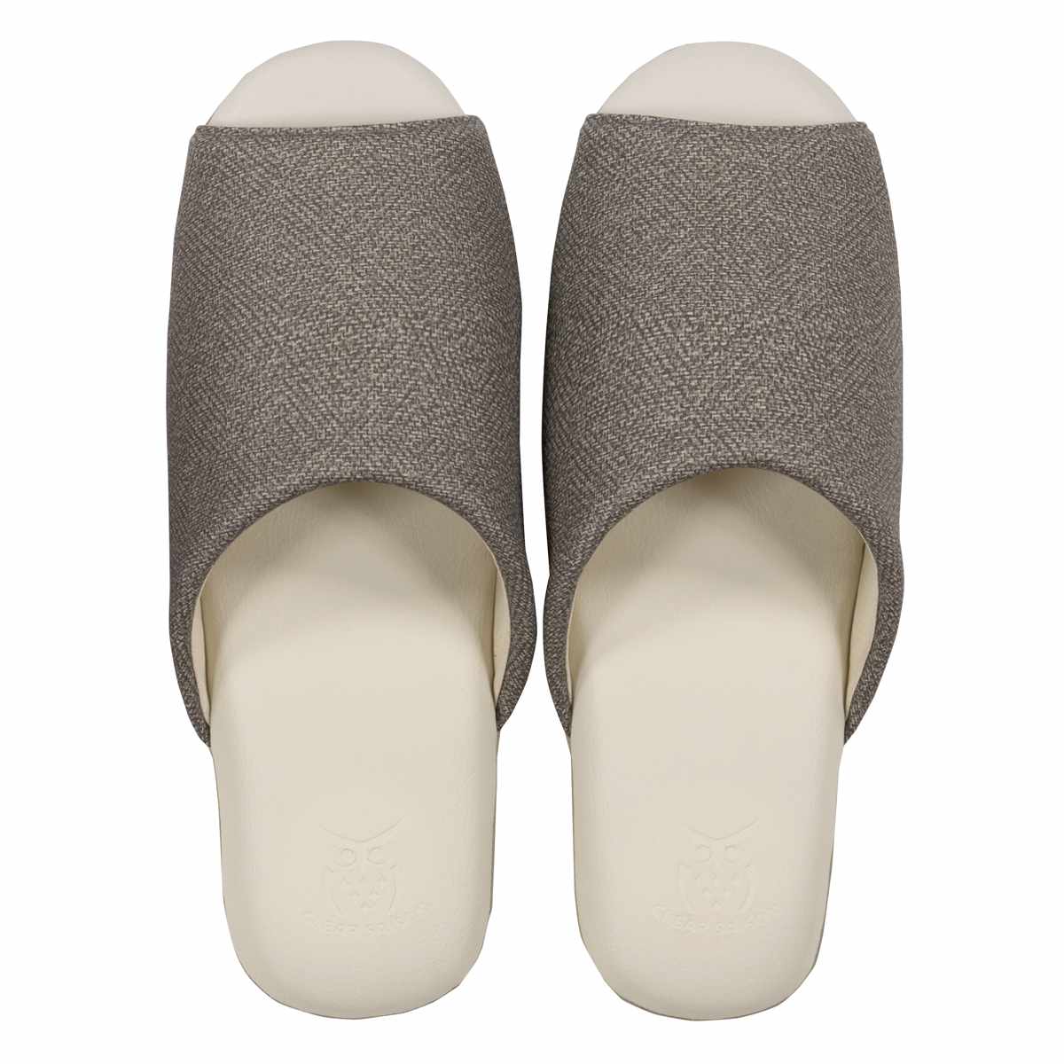 スリッパ クリアセゾン オーベルスリッパ L 約25.0~27.0cm ( 来客用 消毒液対応 除菌 アルコール液 お手入れ トイレスリッパ オフィス 店舗 メンズ 拭ける パタパタしにくい 前開き フクロウ ルームシューズ インテリア ) 【グリーン】 グリーン