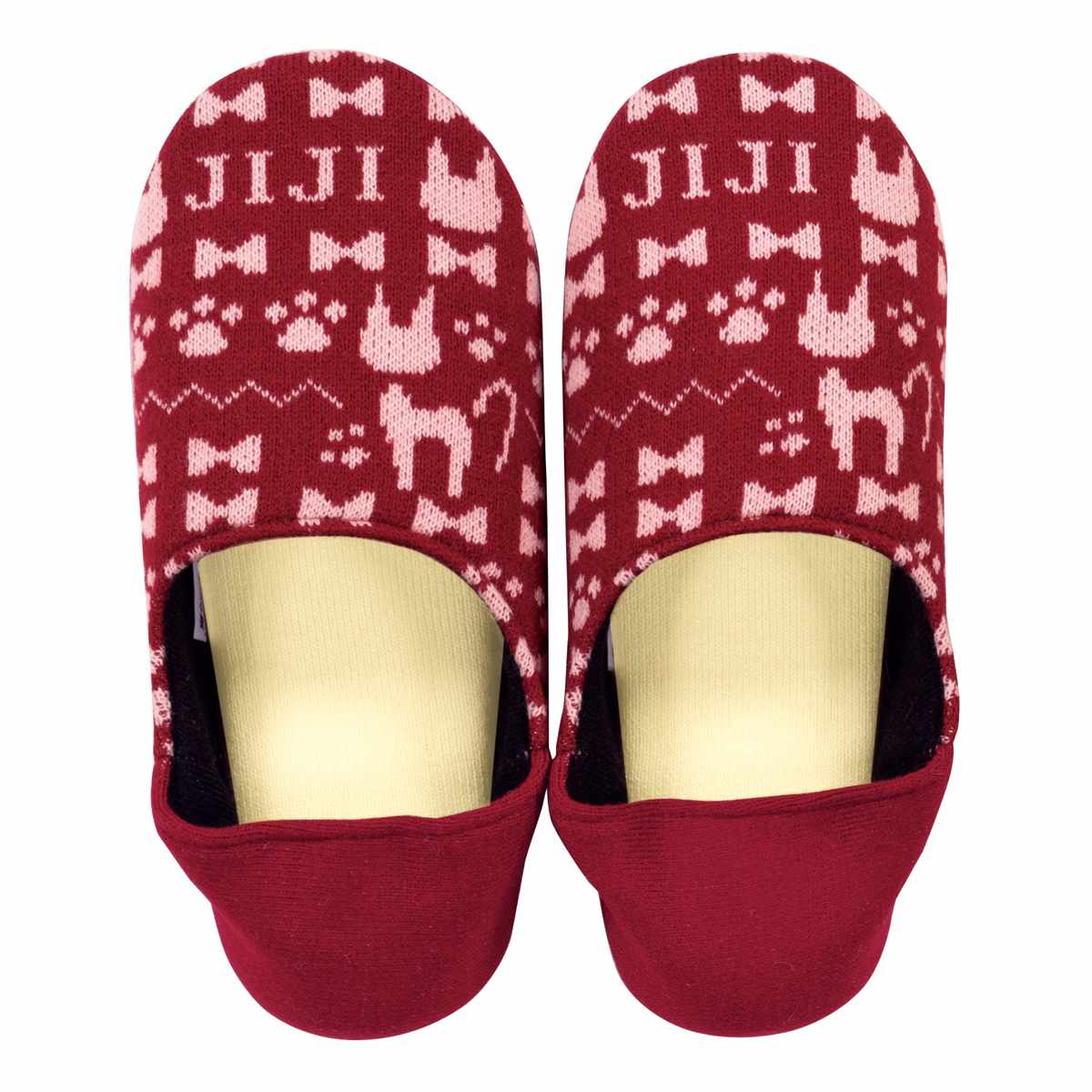 スリッパ となりのトトロ 魔女の宅急便 かかとニットスリッパ 約22.0~24.0cm ( ルームシューズ 洗える 室内 レディース ニット かかと付き キャラクター トトロ ネコバス ジジ 洗濯OK ニット生地 来客用 トイレ おしゃれ ) 【ジジ】 ジジ