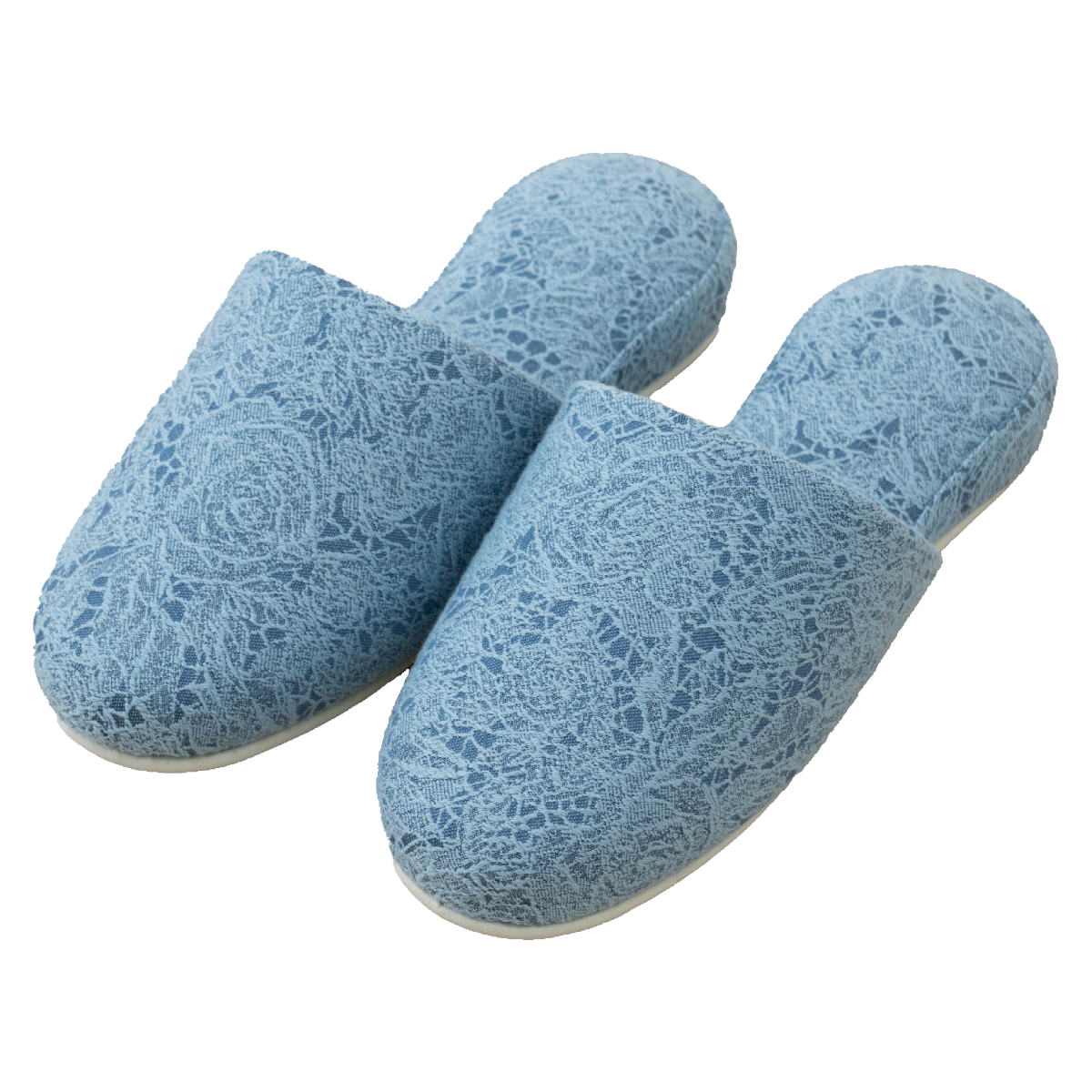 スリッパ ローズレイススリッパ 約25.0~26.5cm ( 室内 来客用 レディース おしゃれ オールシーズン ベーシック レース 花柄 大きめ ルームスリッパ トイレ インテリア雑貨 サイズ豊富 自宅 室内用 サロン ショップ ) 【ベージュ】 ベージュ