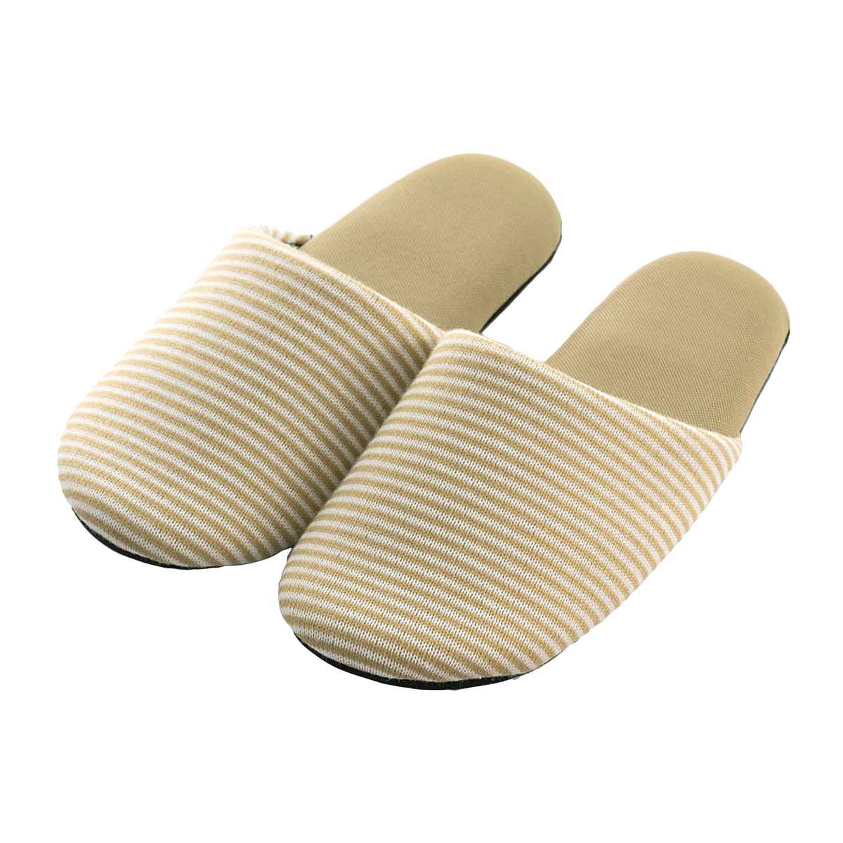 スリッパ ピンボーダースリッパ S 約21.0~22.5cm ( 洗える 室内 来客用 レディース オールシーズン ベーシック ボーダー ニット編み 小さいサイズ ルームスリッパ トイレ インテリア雑貨 自宅 室内用 小さめ ) 【ネイビー】 ネイビー