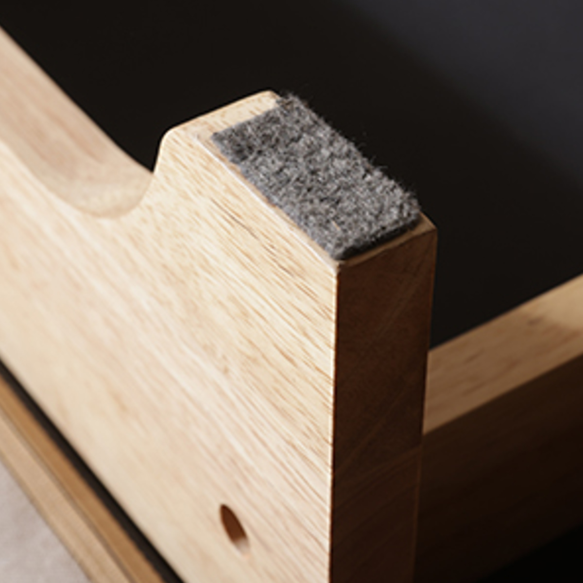 スツール オットマン 高さ43cm 木製脚付 コーデュロイ生地 ダリアン・デニム調生地 ( 1人掛け チェア ワイド 椅子 天然木 フレーム ファブリック 北欧 ナチュラル ) 【アッシュグレー】 アッシュグレー