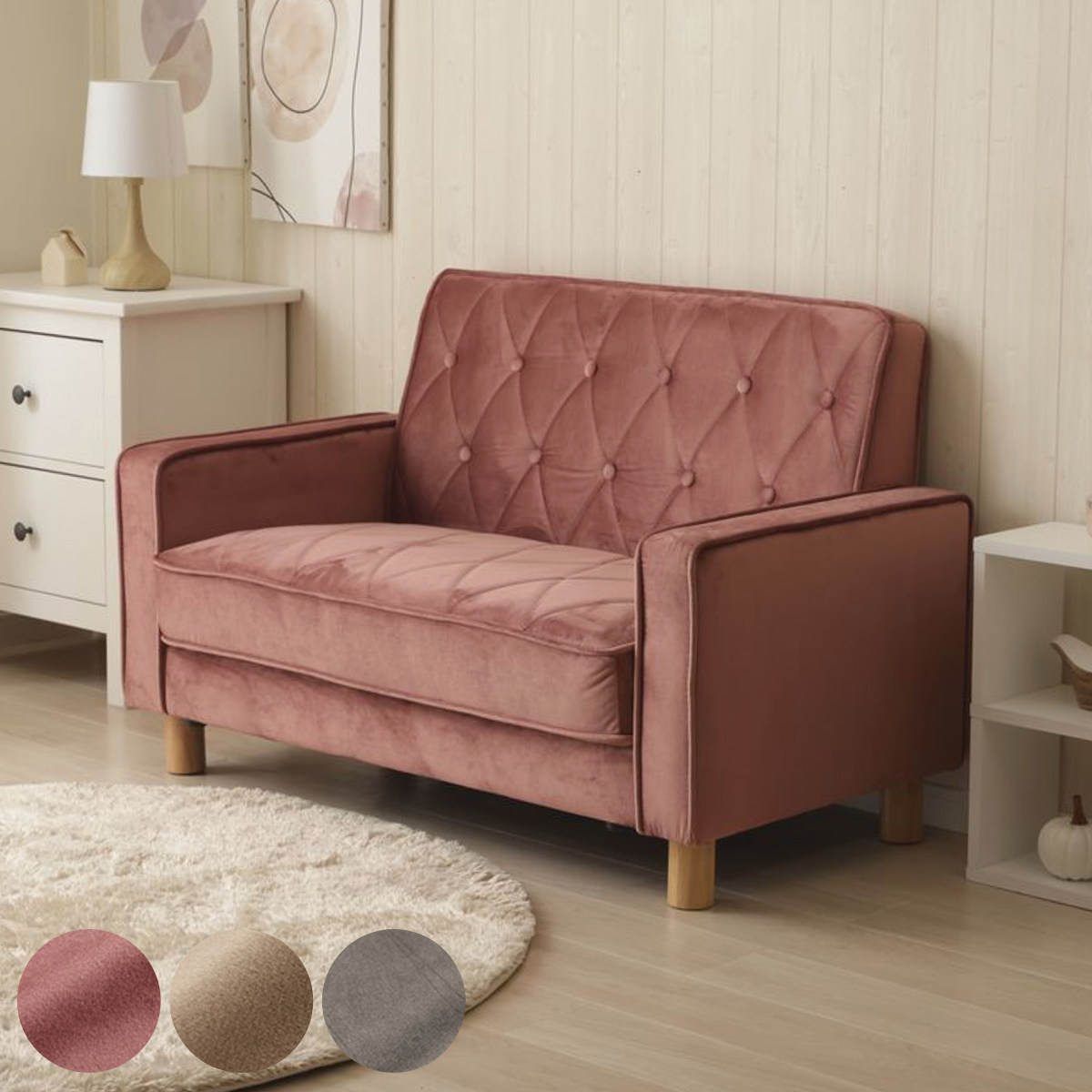 ソファ 1人掛け 1.5人掛け 幅114cm コンパクト デザインソファ