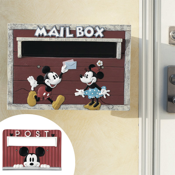 郵便ポスト カスタマイズポスト ミッキーマウス ミニーマウス （ 送料無料 ポスト 郵便受け メールボックス 壁付け ディズニー セトク