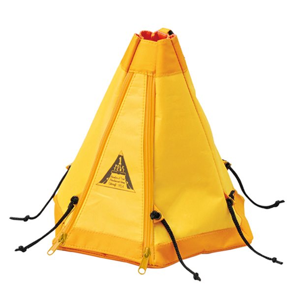 ティッシュケース ロールティッシュケース ティッシュカバー 布 テント ブラウン ( ロールペーパー トイレットペーパー ケース カバー 収納 ティッシュ テント型 ペット 散歩 アウトドア BBQ 車 吊り下げ 置き型 2way カラビナ ) 【オレンジ】 オレンジ