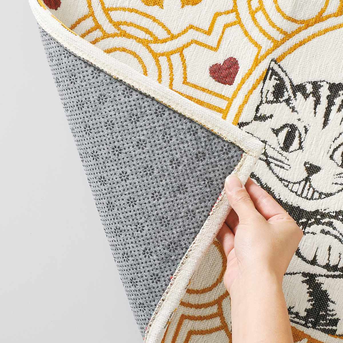 マット インテリアマット チシャ猫 ( 玄関マット インテリアマット 多目的マット エントランスマット 滑り止め加工 滑り止め お手入れ簡単 ベッドサイド 手洗い可能 インテリア フリーマット 洗面 ねこ 洗える )