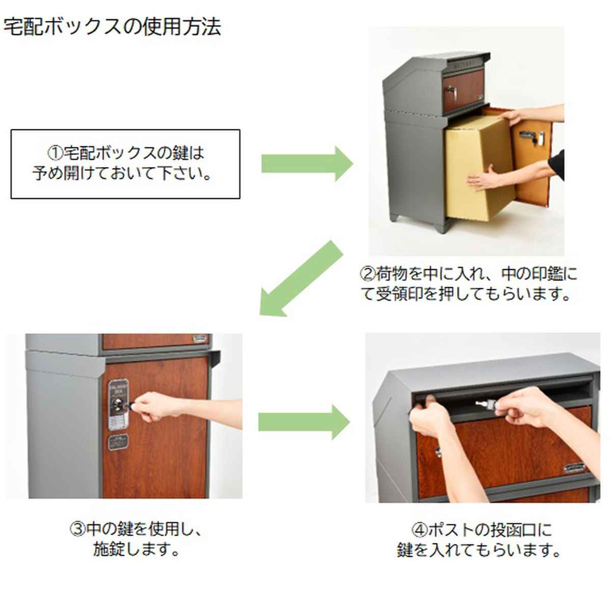 ポスト 宅配BOX付ポスト GALVA （ 郵便ポスト 宅配 ボックス 一戸建て用 据え置き 郵便 郵便受け 鍵 ポスト一体型 スタンドポスト 一体型  2段 大容量 宅配BOX 戸建 屋外 荷物受け メールボックス おしゃれ ） 【ブラック×ウォールナット】(ブラック×ウォールナット ...