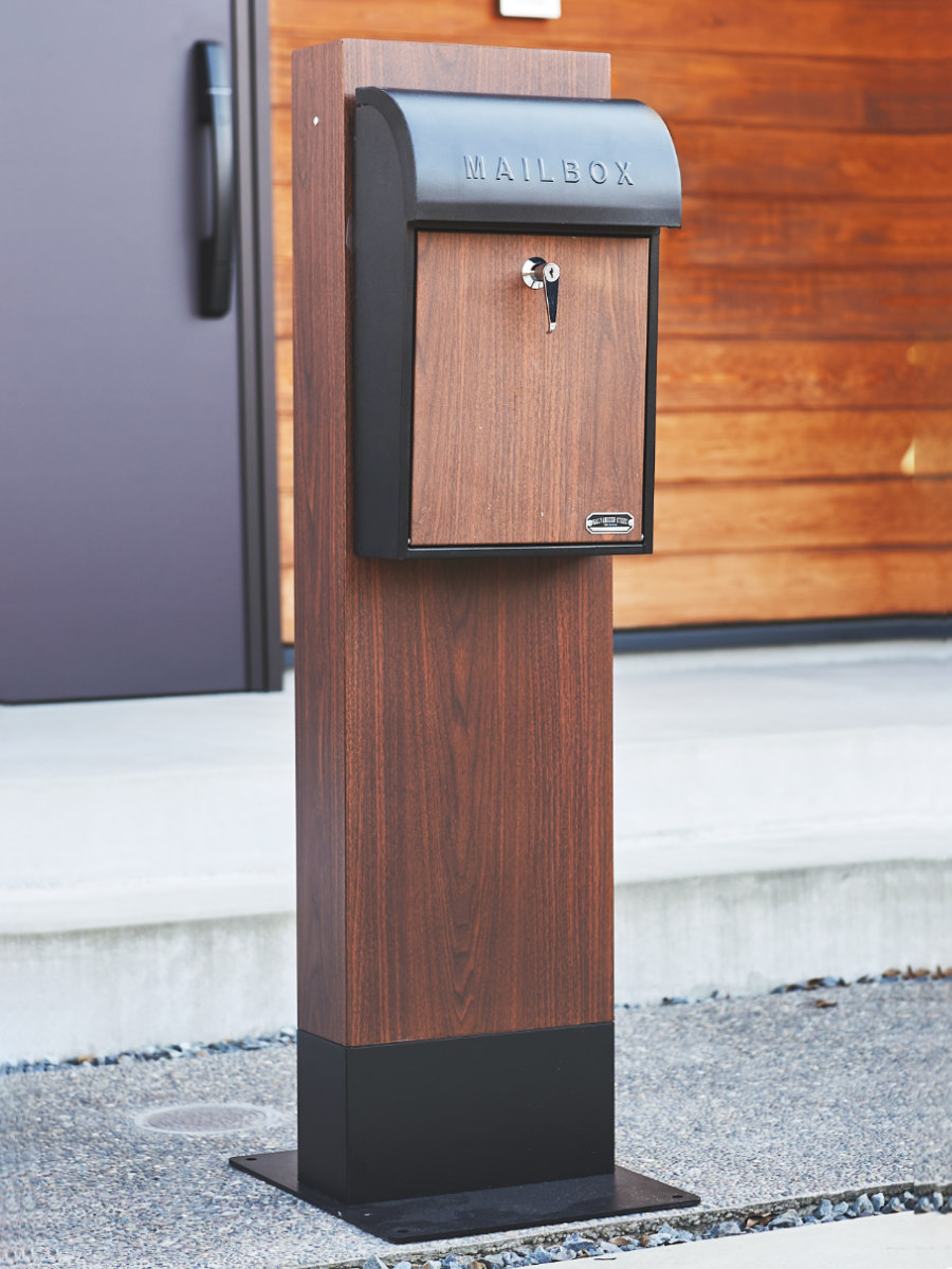 ポストスタンド GALVA ウォールナット ( ポスト専用スタンド ポスト用スタンド スタンド ポスト 郵便受け 新聞受け メールボックス 自立式 置き型 一戸建て 屋外 玄関 スタンドのみ 脚 台 )