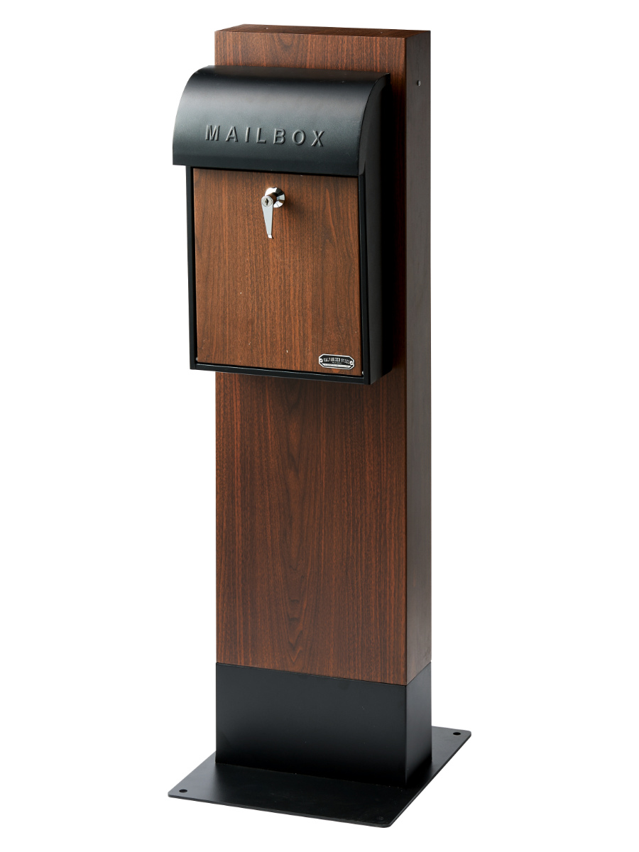 ポストスタンド GALVA ウォールナット ( ポスト専用スタンド ポスト用スタンド スタンド ポスト 郵便受け 新聞受け メールボックス 自立式 置き型 一戸建て 屋外 玄関 スタンドのみ 脚 台 )