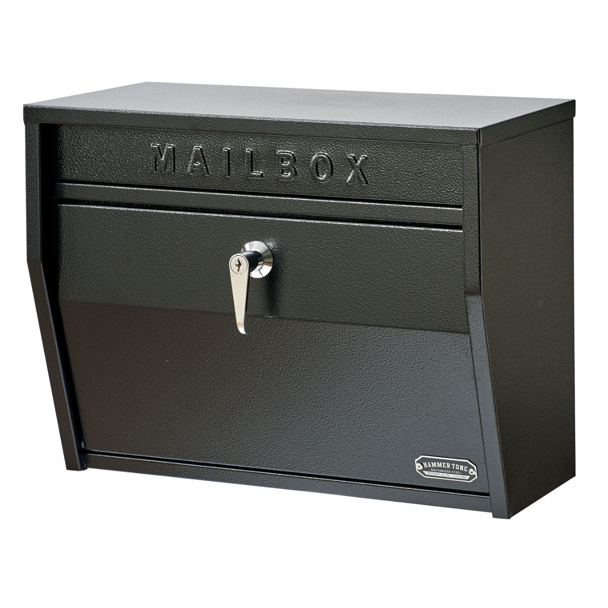 郵便ポスト 壁掛けポスト ハンマートーン ( ポスト 壁掛け 郵便 郵便受け デザインポスト 鍵付き 新聞受け メールボックス 横型 鍵 一戸建て 屋外 玄関 壁 本体 ハンドル 木目 A4 おしゃれ ) 【ベージュ】 ベージュ