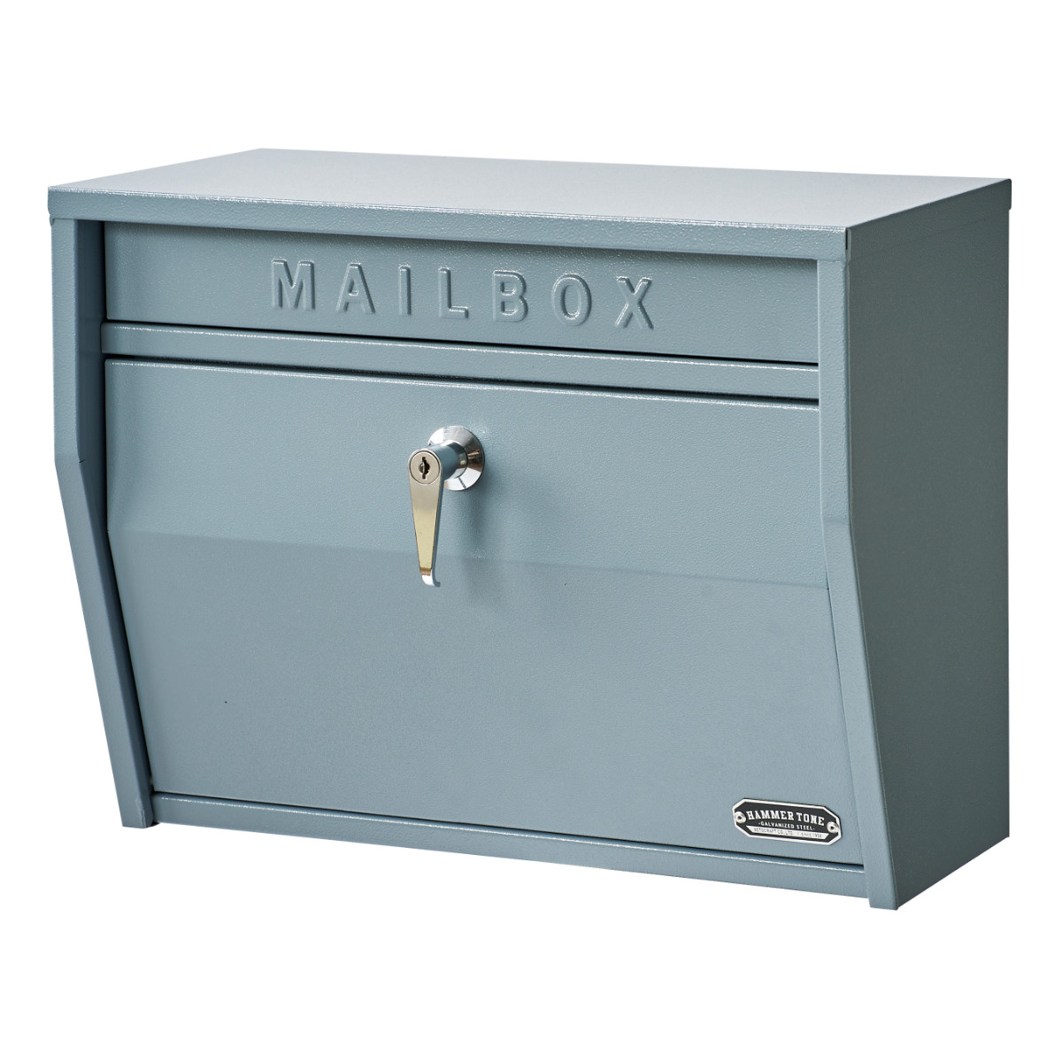 郵便ポスト 壁掛けポスト ハンマートーン ( ポスト 壁掛け 郵便 郵便受け デザインポスト 鍵付き 新聞受け メールボックス 横型 鍵 一戸建て 屋外 玄関 壁 本体 ハンドル 木目 A4 おしゃれ ) 【ベージュ】 ベージュ