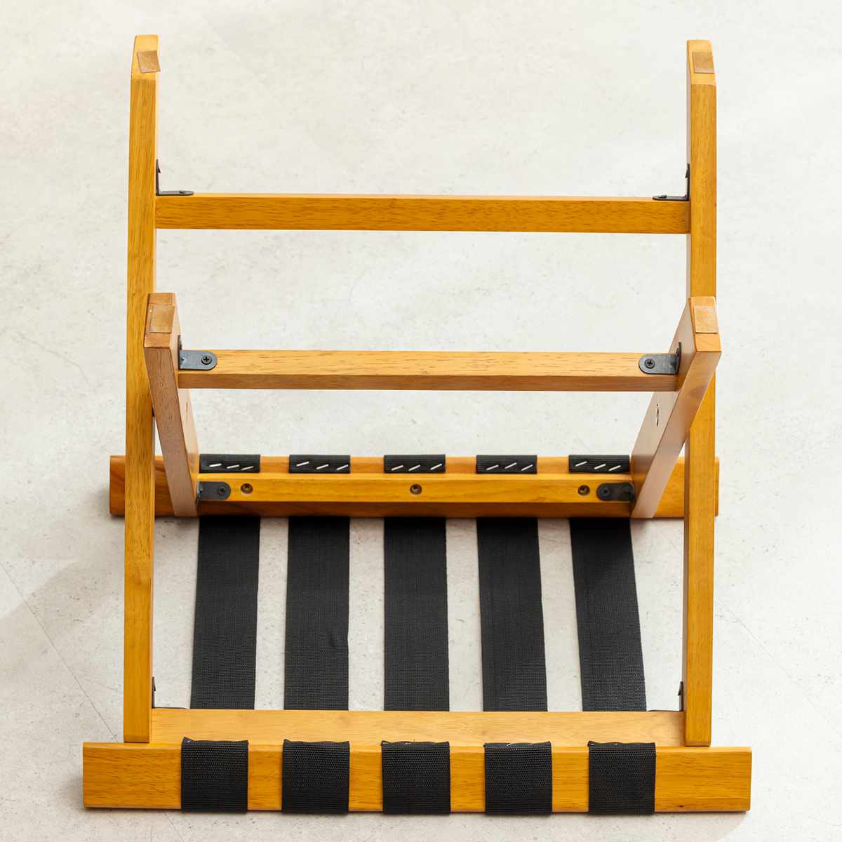 バゲージラック 幅50cm 折り畳み 荷物置き 木製 収納 ラック ( バゲッジスタンド 折りたたみ バッグ カバン 置き場 ホテル 玄関 寝室 カバン置き スーツケース おしゃれ フリーラック アウトドア クーラーボックス 台 ) 【ライトブラウン】 ライトブラウン