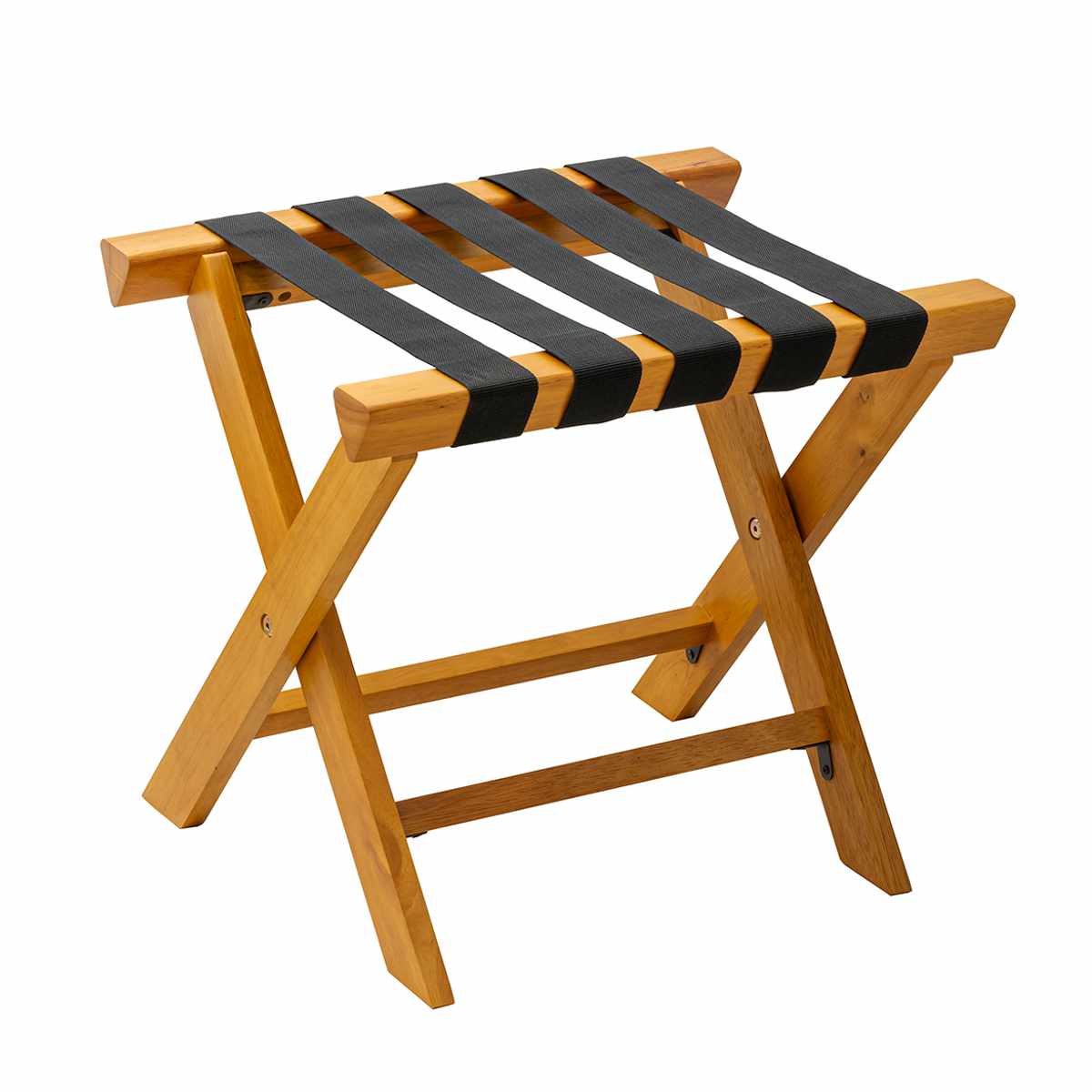 バゲージラック 幅50cm 折り畳み 荷物置き 木製 収納 ラック ( バゲッジスタンド 折りたたみ バッグ カバン 置き場 ホテル 玄関 寝室 カバン置き スーツケース おしゃれ フリーラック アウトドア クーラーボックス 台 ) 【ライトブラウン】 ライトブラウン